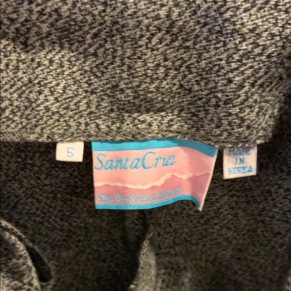 Vintage 80s Wool Black w Black & White Tweed Pants - Picture 7 of 7